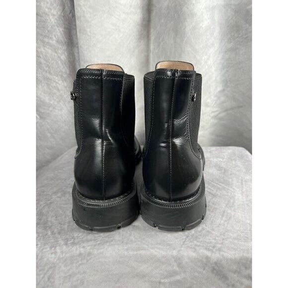 FERRAGAMO Men's Black Leather Chelsea Ankle Gancini Boots Dress Casual $695 - Picture 3 of 10